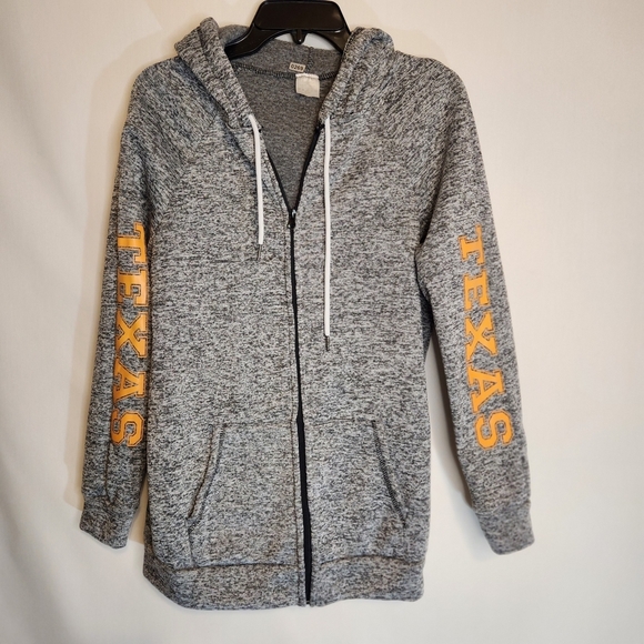 no brand Tops - Gray Texas Zip Up Hoodie Jacket S/M with Orange Lettering. Colligate